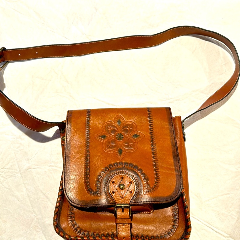 Patricia Nash Messenger Saddle Bag with Matching Wallet, and Dust Bag